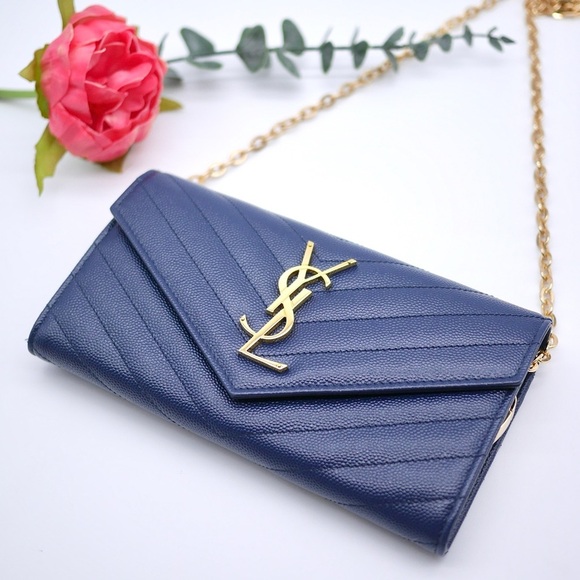 🍓YSL Monogram Flap Wallet in Grained Leather - Picture 2 of 12